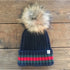 Buoy Stripe Hat - Anchored Heart - Navy